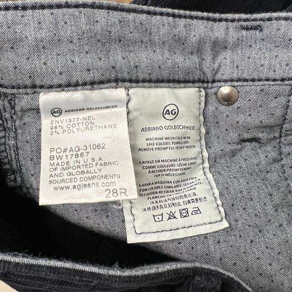 AG Adriano Goldschmied The Stevie Slim Straight Ankle Navy Corduroy 28 - Picture 4 of 7